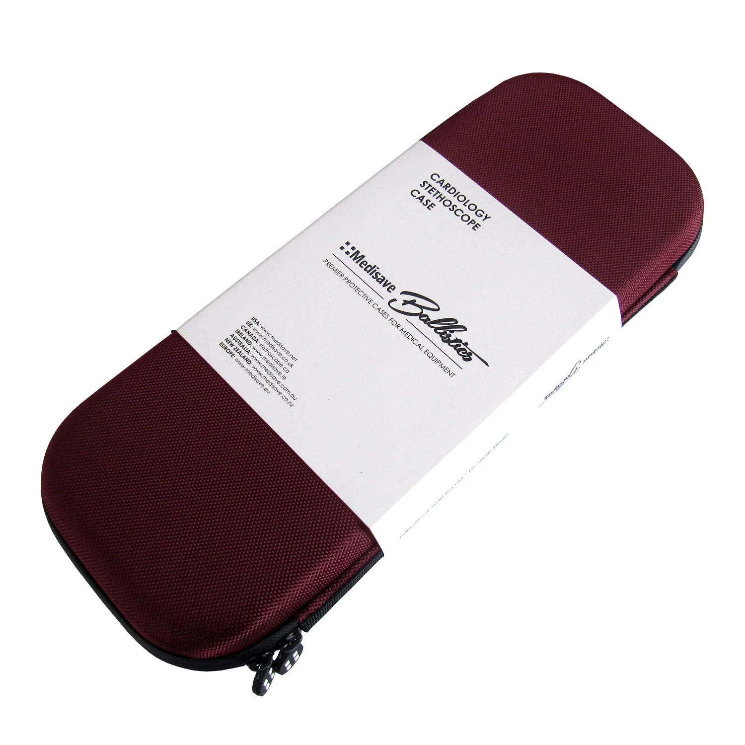 Medisave Ballistics Premium Cardiology Stethoscope Case - Burgundy - Image 4