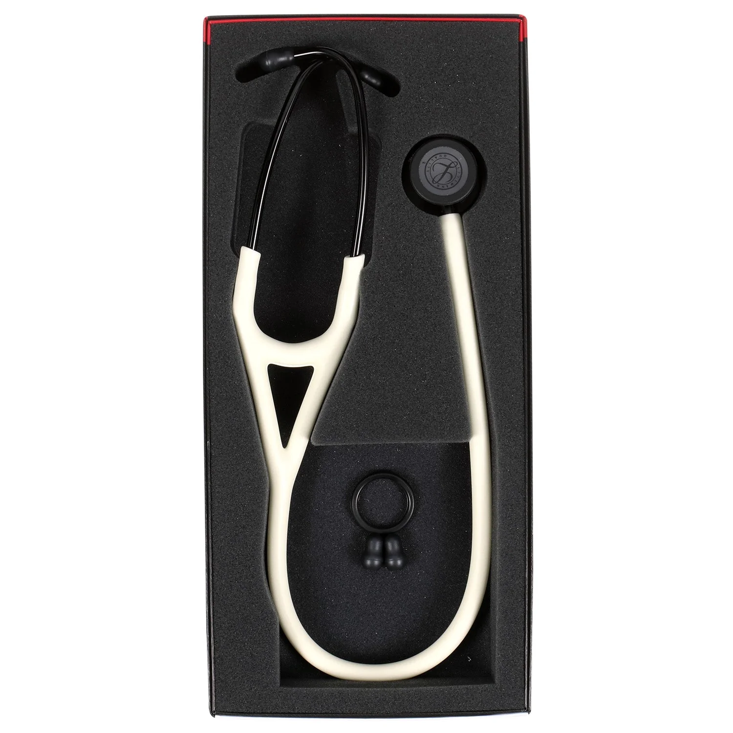 Over-Etched Littmann Cardiology IV Diagnostic Stethoscope: Alabaster 6186C/B - Image 3