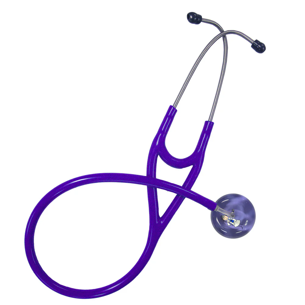 Ultrascope Stethoscope - Female Doctor, Lavender Background, Purple Tubing