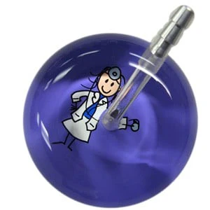 Ultrascope Stethoscope - Female Doctor, Lavender Background, Purple Tubing - Image 2
