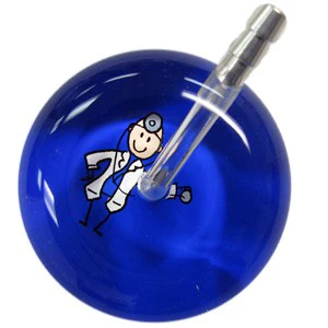 Ultrascope Stethoscope - Male Doctor, Royal Blue Background, Royal Blue Tubing - Image 2