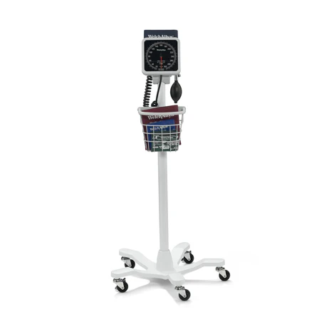 Welch Allyn 767 Mobile Aneroid Sphygmomanometer with Five-Leg Mobile Stand; Size-11 Adult Cuff