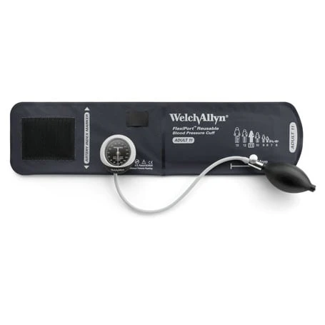 Welch Allyn DuraShock DS45 Pocket Aneroid Sphygmomanometer with 2 Piece Size 11 Adult Cuff