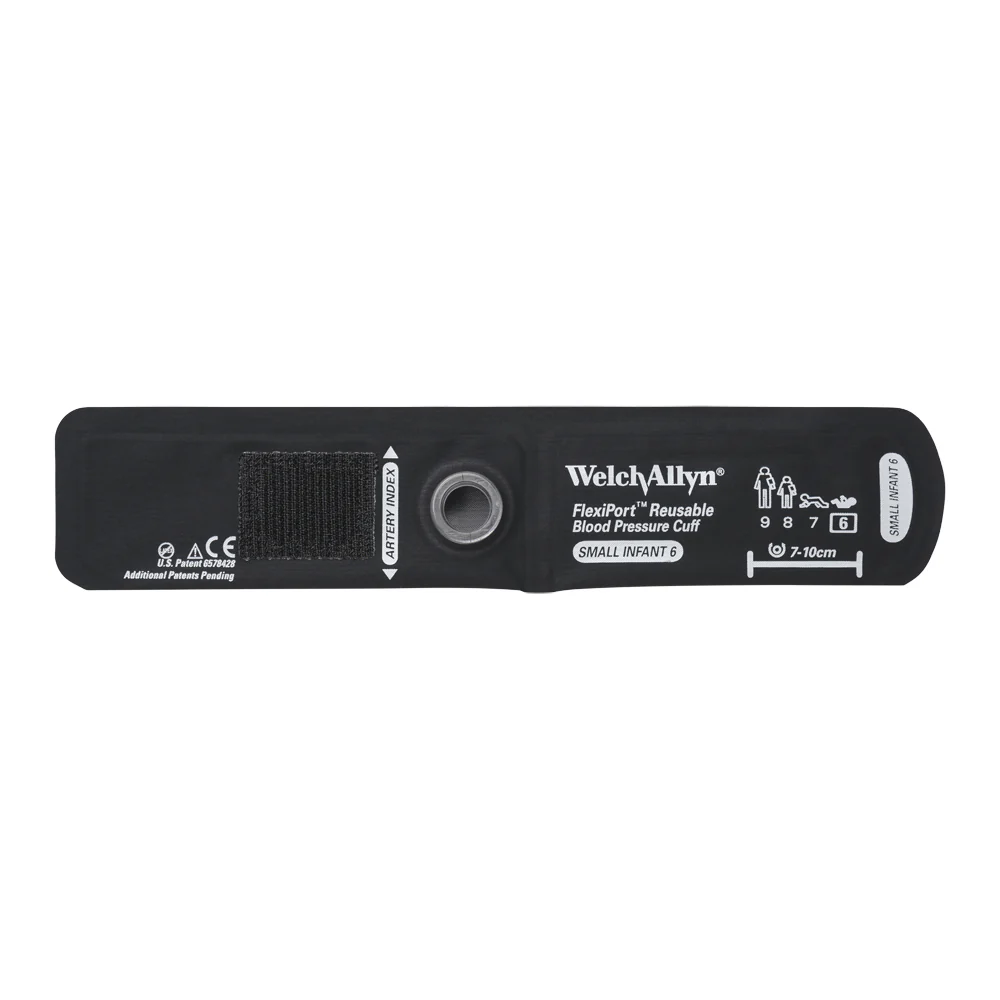 Welch Allyn FlexiPort Blood Pressure Cuff; Size-06 Small Infant, Reusable, No Tubes or Connectors; Cuff Range 7-10 CM