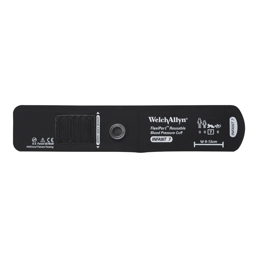 Welch Allyn FlexiPort Blood Pressure Cuff; Size-07 Infant, Reusable, No Tubes or Connectors; Cuff Range 9-13 CM