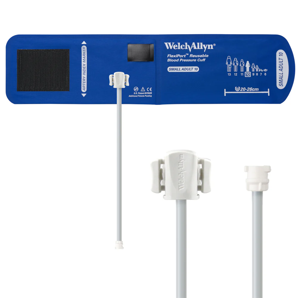 Welch Allyn FlexiPort Blood Pressure Cuff; Size-10 Small Adult, Reusable, 1-Tube
