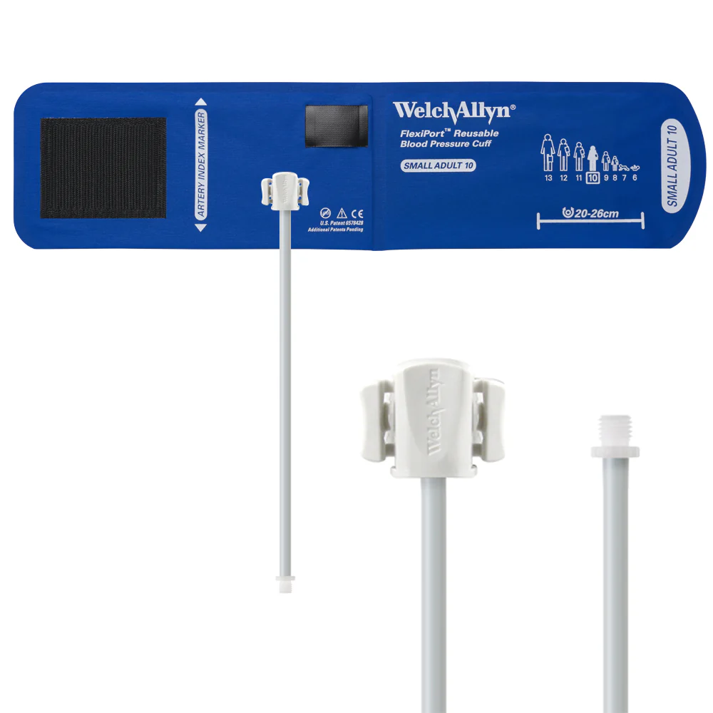 Welch Allyn FlexiPort Blood Pressure Cuff; Size-10 Small Adult, Reusable, 1-Tube