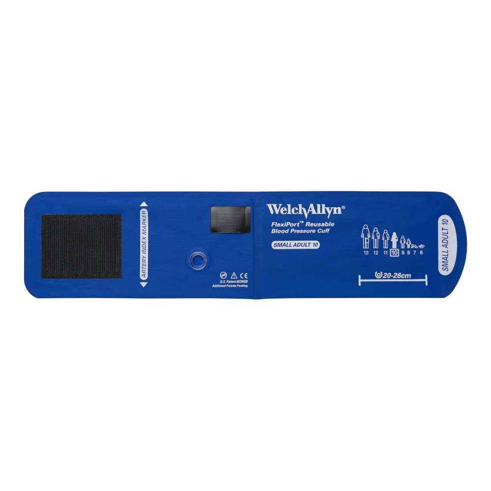 Welch Allyn FlexiPort Blood Pressure Cuff; Size-10 Small Adult, Reusable, No Tubes or Connectors; Cuff Range 20-26 CM