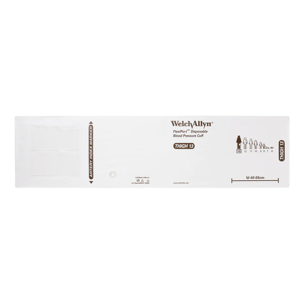 Welch Allyn FlexiPort Blood Pressure Cuff; Size-13 Thigh, Soft Disposable, No Tubes or Connectors - Pack of 20