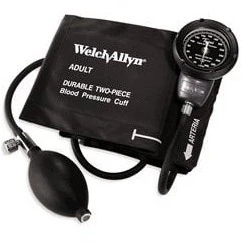 Welch Allyn Tycos DS48 Pocket Aneroid Sphygmomanometer with DuraShock Gear Free with 2 Piece Size 11 Adult Cuff